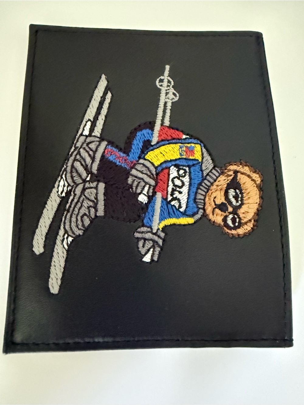 Polo Ralph Lauren Embroidered Ski Bear Leather Card Holder Black NWT OS - Picture 7 of 17